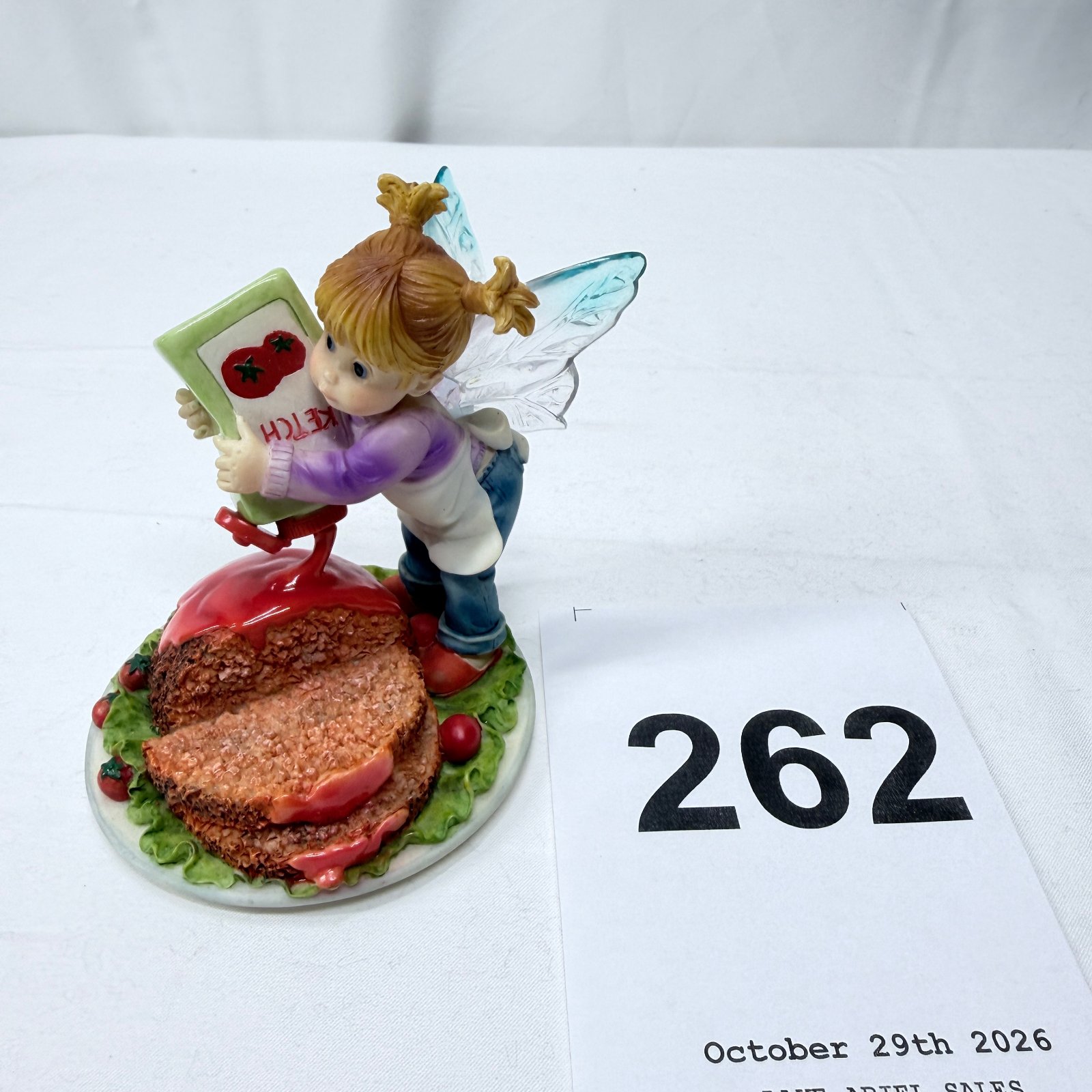 Lot 262: 2011 Enesco My Little Kitchen Fairies "Meatloaf Fairie" figurine #4025587, G.G. Santiago