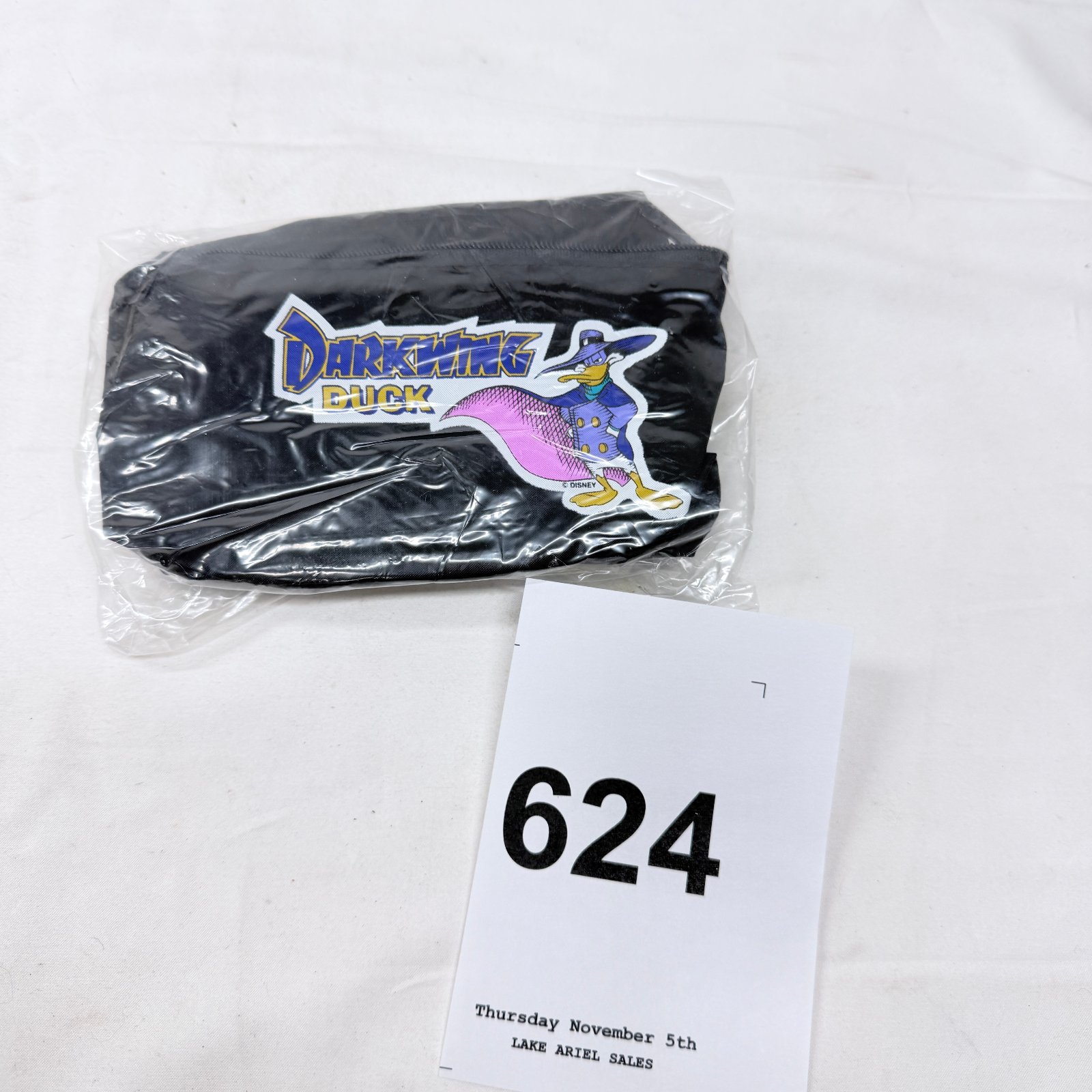 Lot 624: Disney "Darkwing Duck" zippered pouch, sealed