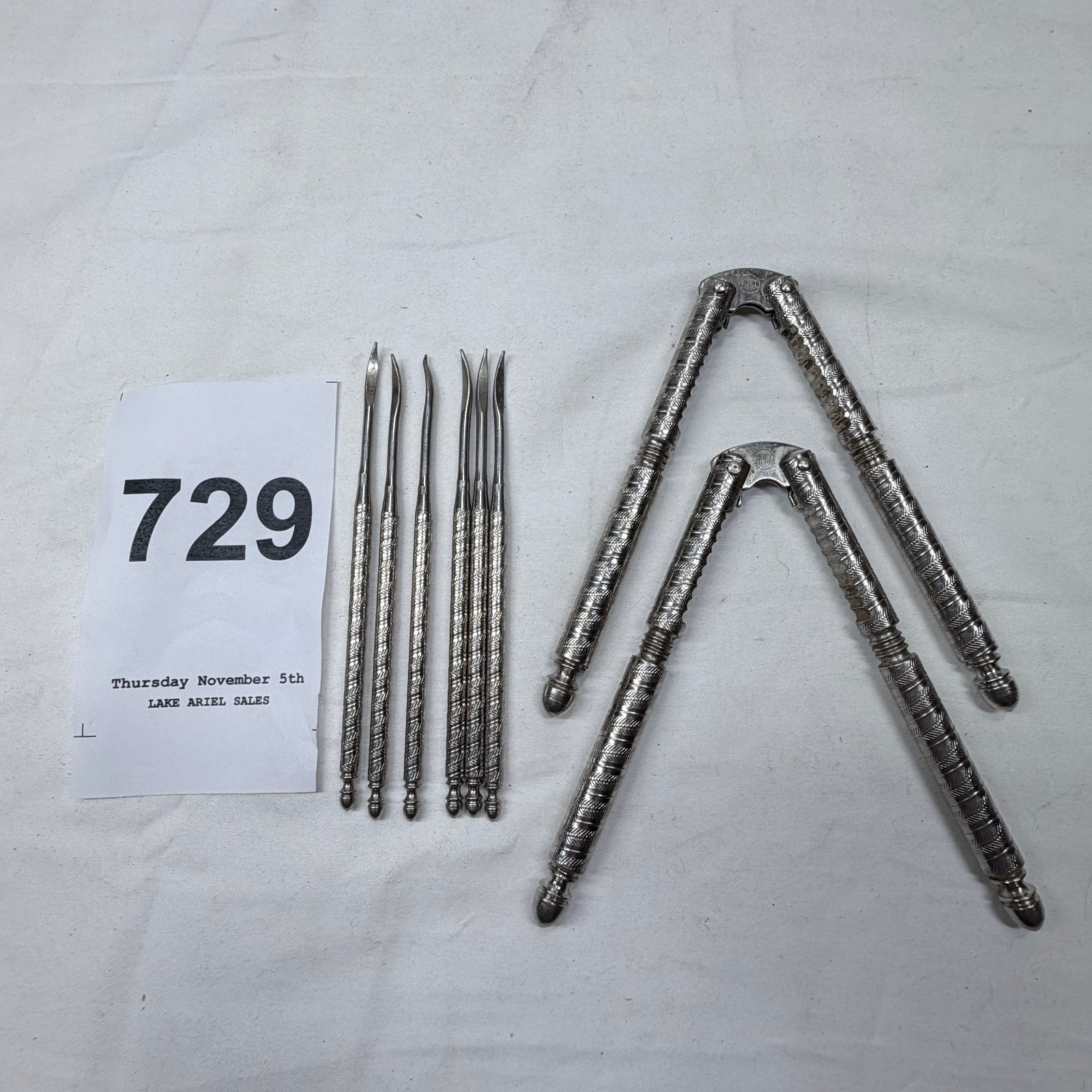 Lot 729: Nutcrackers and picks