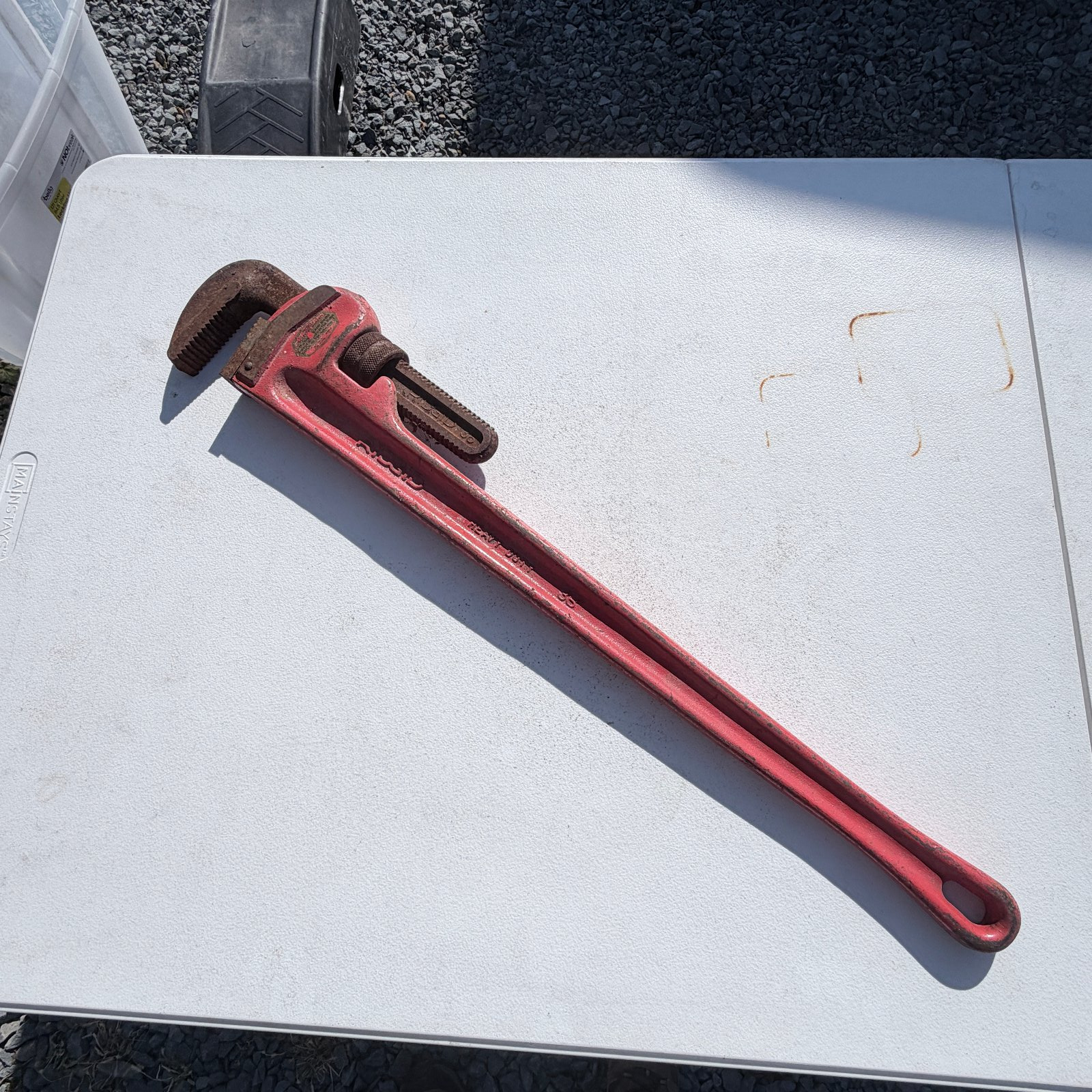 Lot 813: Ridgid Heavy Duty 36" Pipe Wrench, straight pattern