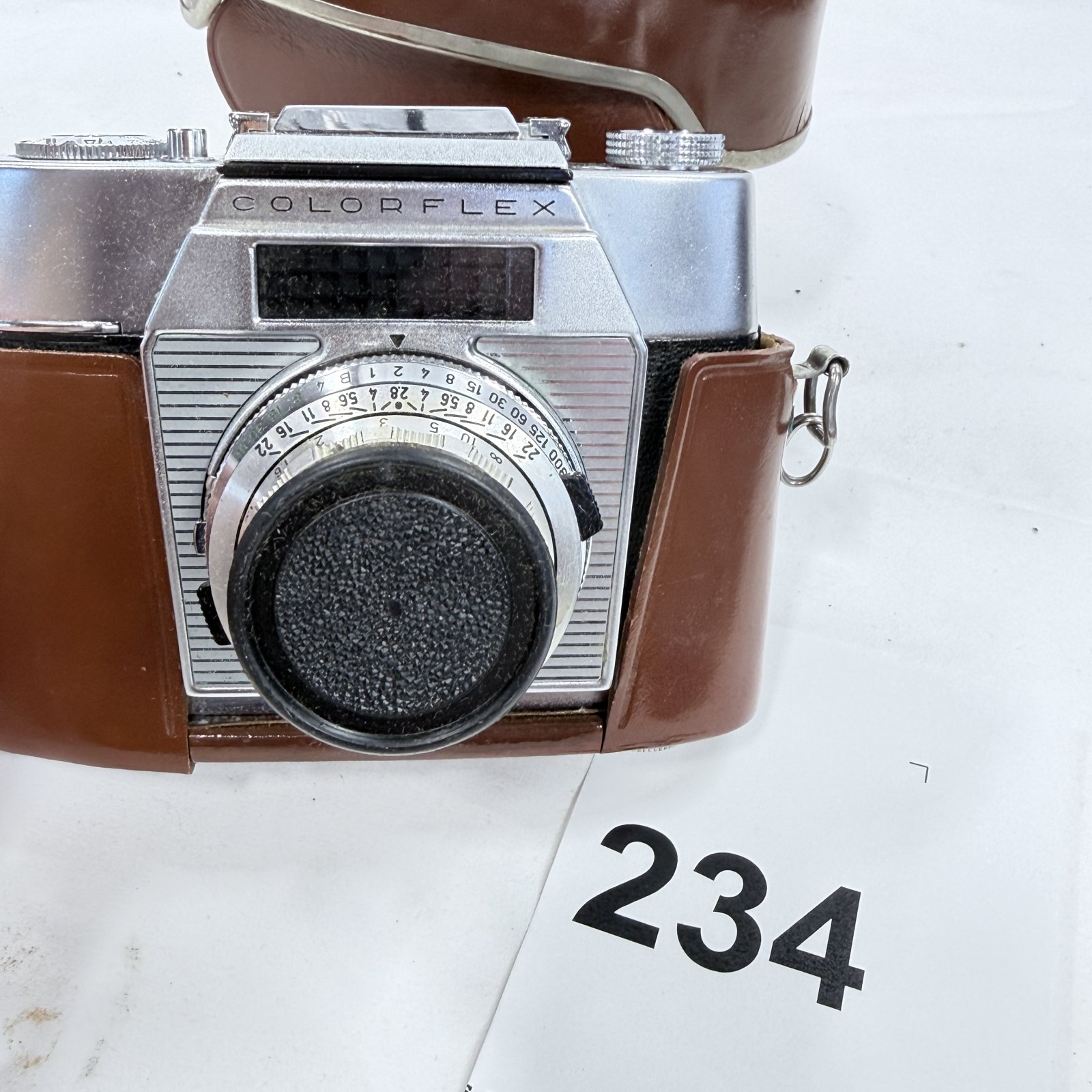 Lot 234: 1960s Agfa "Colorflex" 35mm SLR camera with leather ever-ready case