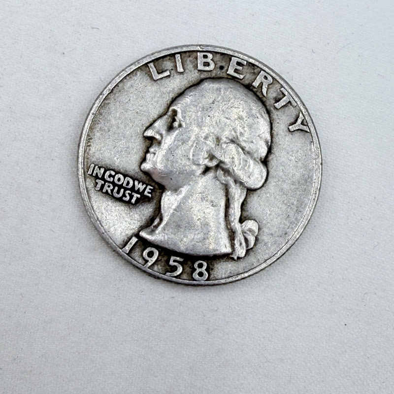 Lot 109: 1958 Washington Quarter Silver 25 Cent Coin
