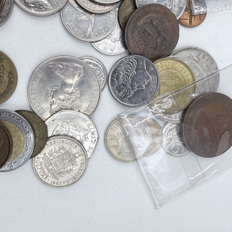 Lot 112: Mixed World Coin Collection - Various Countries & Denominations