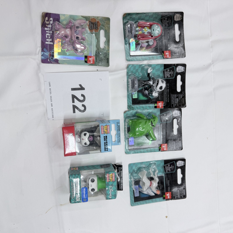 Lot 122: Funko Pocket Pop Keychains Lot of 7 - Stitch, Nightmare Before Christmas, Disney