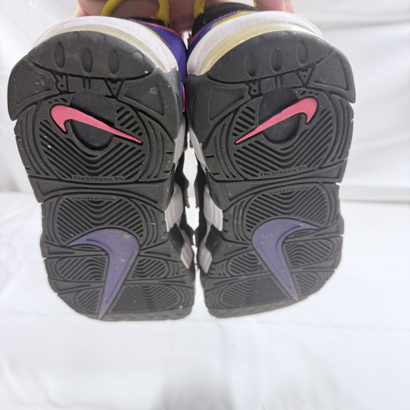 Lot 125: Nike Air More Uptempo Black Purple Pink Yellow Sneakers Size 5Y DZ5278-001