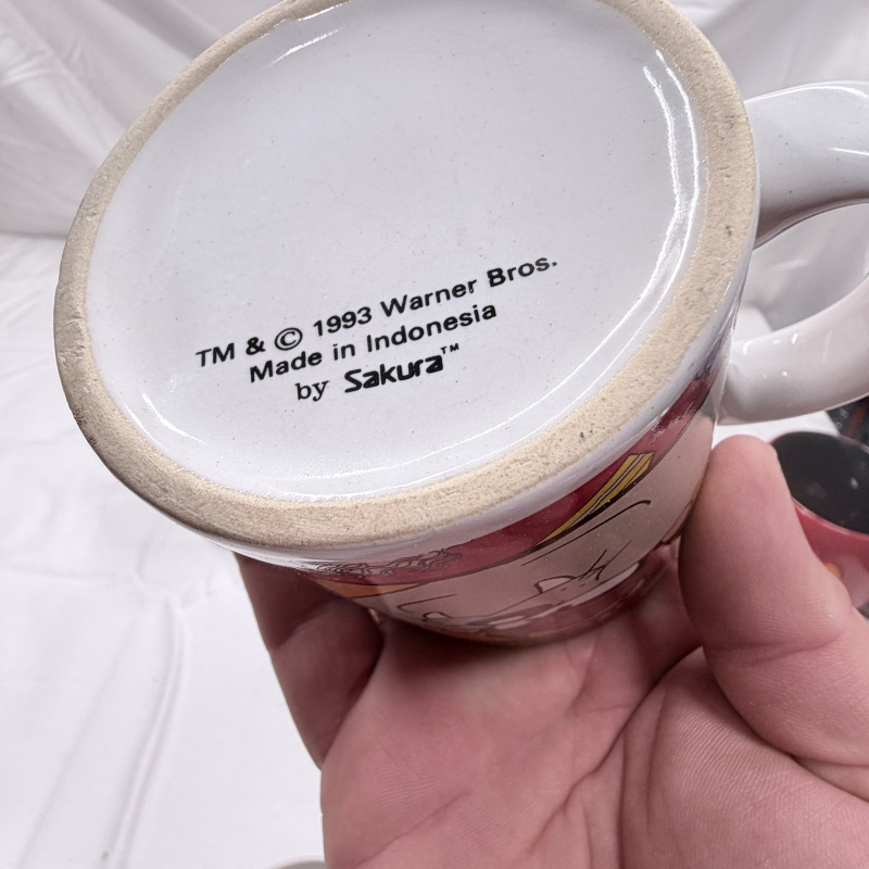 Lot 138: Lot of 6 Collectible Mugs - Disney, Looney Tunes, Witch's Brew Salem, Godfather
