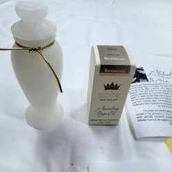 Lot 150: Abba Jerusalem Alabaster Oil Holder with Spikenard Anointing Prayer Oil 1/4oz