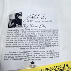 Lot 150: Abba Jerusalem Alabaster Oil Holder with Spikenard Anointing Prayer Oil 1/4oz