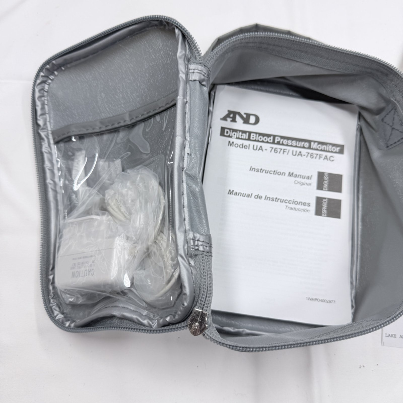 Lot 155: A&D Digital Blood Pressure Monitor Model UA-767F with Case and Accessories