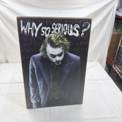 Lot 158: Joker "Why So Serious" Wall Plaque Dark Knight DC Comics Batman Hobby Lobby 13x19