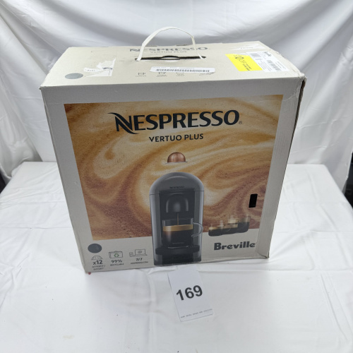 Lot 169: Nespresso Vertuo Plus Coffee Maker by Breville - Gray