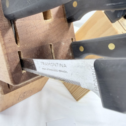 Lot 172: Tramontina Knife Block Sets with Black Handles (2 Blocks, Multiple Knives)