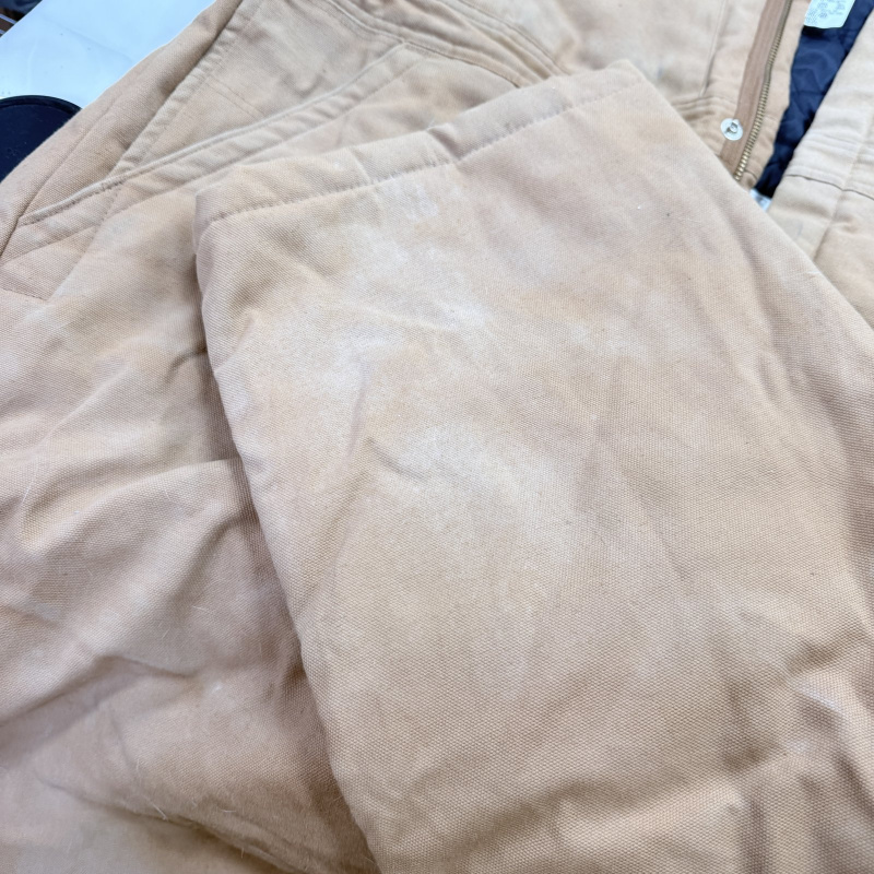 Lot 175: Dickies Tan Canvas Insulated Bib Overalls Size 46/48 Regular