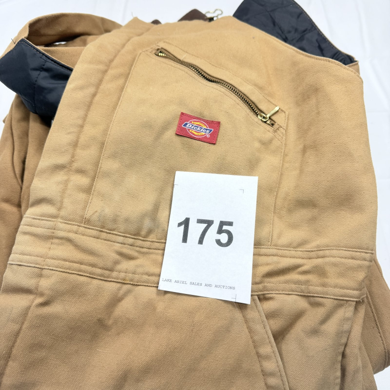 Lot 175: Dickies Tan Canvas Insulated Bib Overalls Size 46/48 Regular