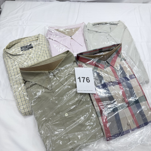 Lot 176: Lot of 5 Men's Dress Shirts XXL - Eddie Bauer & King Size Brands