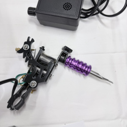 Lot 177: Tattoo Machine Kit with Power Supply, Inks, and Accessories in Case