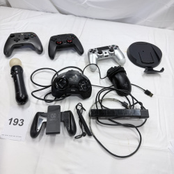 Lot 193: Mixed Gaming Controllers Lot - PlayStation, Xbox, Motion Controller & Cable
