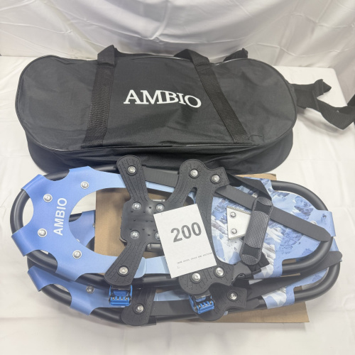 Lot 200: AMBIO Folding Walker with Carry Bag - Blue and Black NEW