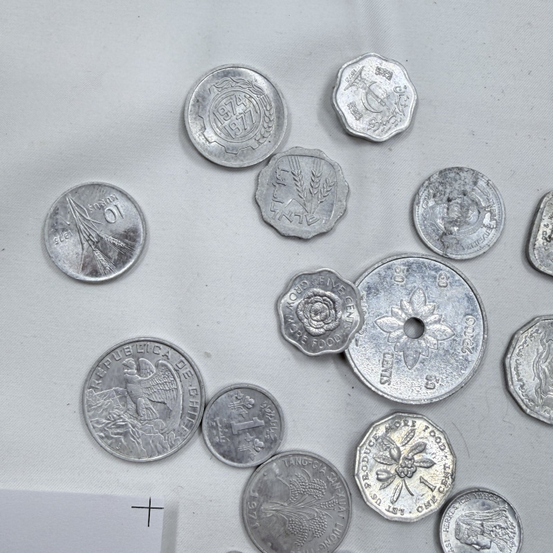 Lot 207: Assorted World Coins Collection - Various Countries and Denominations