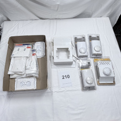 Lot 210: Cadet Wall Thermostats & Leviton Wallplates Lot - Various Models TS22-W BTF2W