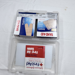 Lot 211: Johnson & Johnson 170 Item All-Purpose First Aid Kit in Clear Plastic Case