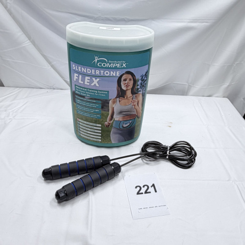 Lot 221: Compex Slendertone Flex Abdominal Training System Belt with Jump Rope