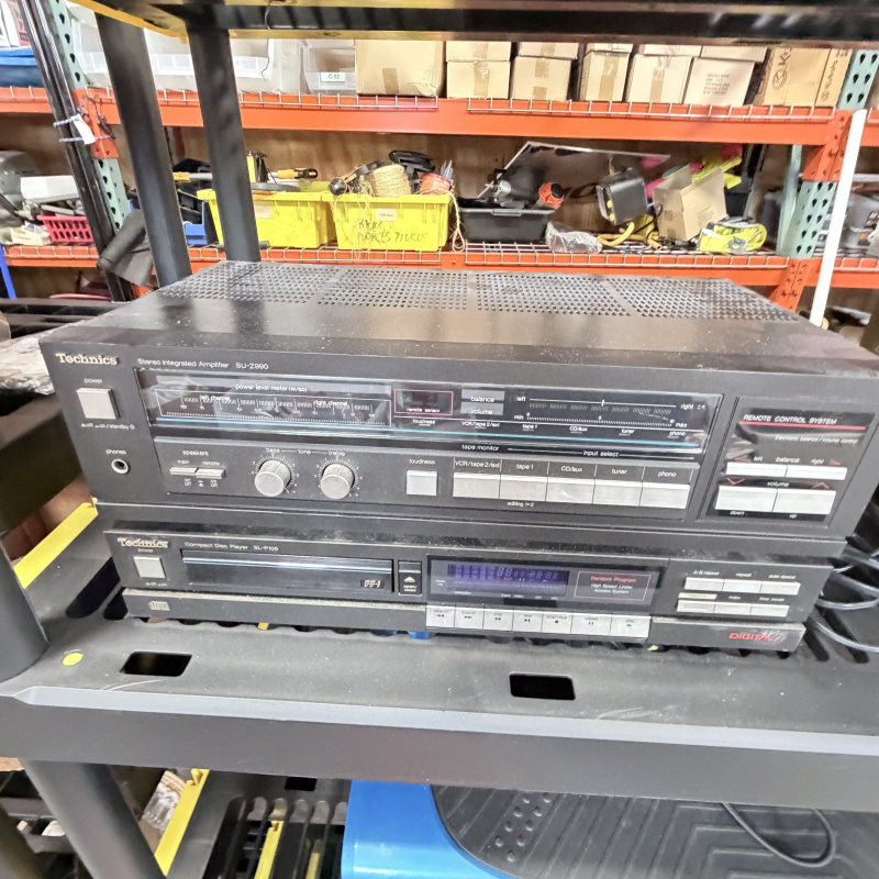 Lot 223: Technics Stereo System Components - Amplifier, Tuner, Cassette Deck, Equalizer