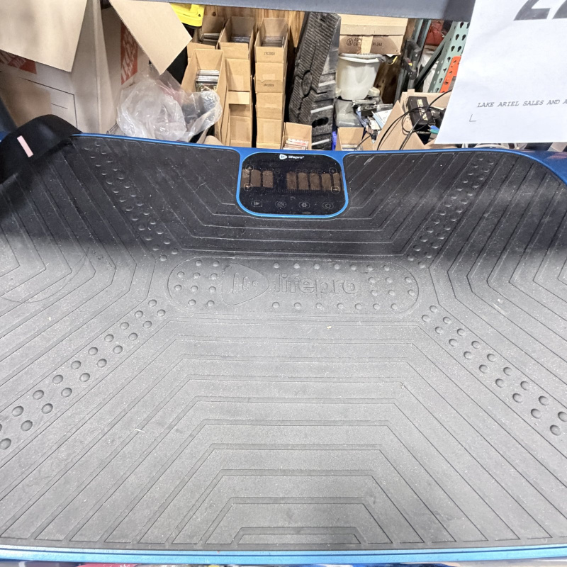 Lot 224: LifePro Vibration Plate Exercise Machine Blue/Black with Control Panel