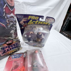 Lot 246: Joe Sakic NHL Starting Lineup Figure & Pro Action Baseball Figure Lot