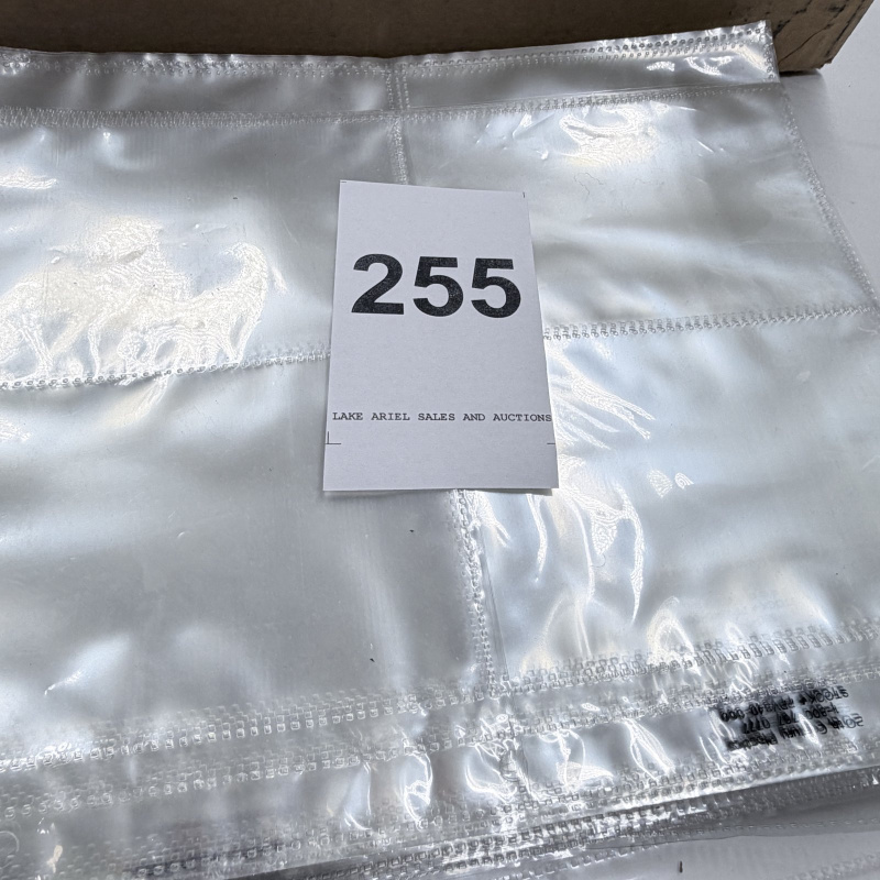 Lot 255: Box of Clear Plastic Binder Sheets, 1/4 Page and 1/2 Page