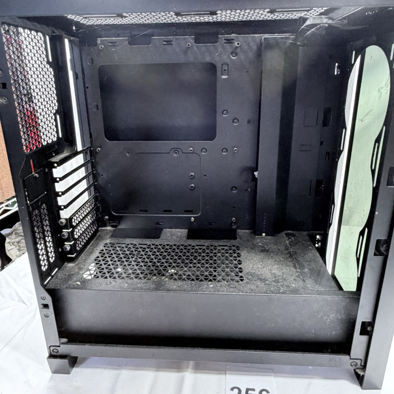 Lot 256: Computer Tower Case - Black with Tempered Glass Side Panel - Empty