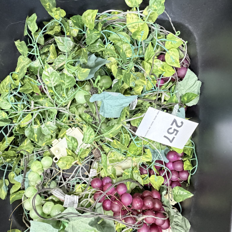 Lot 257: Artificial Grape Vine with lights