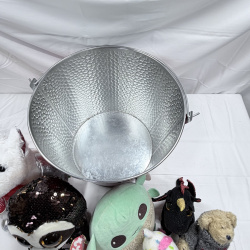 Lot 264: Red Metal Beverage Tub with Assorted Ty Beanie Boos Plush Toys & Pikachu