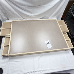 Lot 267: Wooden Puzzle Table top with drawers