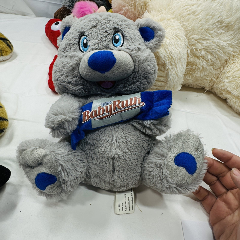 Lot 280: Mixed Lot of Stuffed Plush Animals - Tiger, Bear, Moose, Monkey - Various Sizes