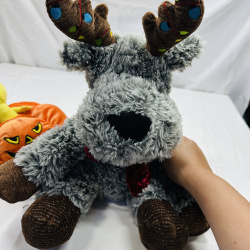 Lot 280: Mixed Lot of Stuffed Plush Animals - Tiger, Bear, Moose, Monkey - Various Sizes