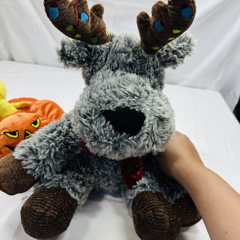 Lot 280: Mixed Lot of Stuffed Plush Animals - Tiger, Bear, Moose, Monkey - Various Sizes