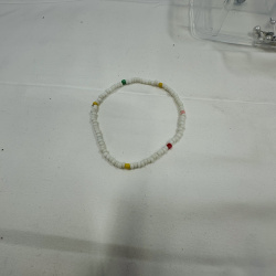 Lot 281: Clear Plastic Jewelry Organizer with Assorted Costume Jewelry Beads Necklaces