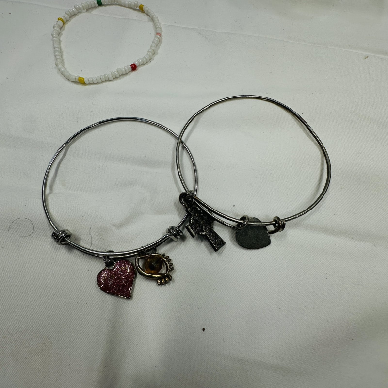 Lot 281: Clear Plastic Jewelry Organizer with Assorted Costume Jewelry Beads Necklaces