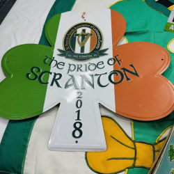 Lot 282: St. Patrick's Day Decorations Bundle - Banner, Window Clings, ND Patch, Shamrock Items
