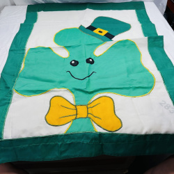 Lot 282: St. Patrick's Day Decorations Bundle - Banner, Window Clings, ND Patch, Shamrock Items
