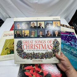 Lot 276: Vintage Christmas Music Vinyl Record Album Lot - 9 LPs Including Percy Faith, Boston Pops
