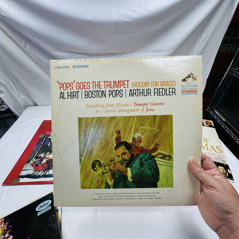 Lot 276: Vintage Christmas Music Vinyl Record Album Lot - 9 LPs Including Percy Faith, Boston Pops