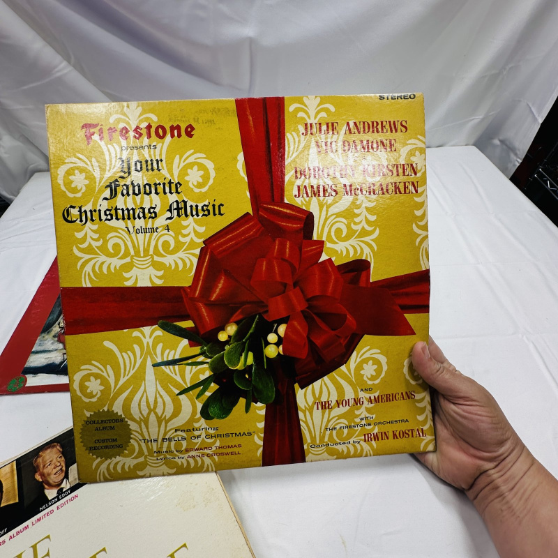 Lot 276: Vintage Christmas Music Vinyl Record Album Lot - 9 LPs Including Percy Faith, Boston Pops