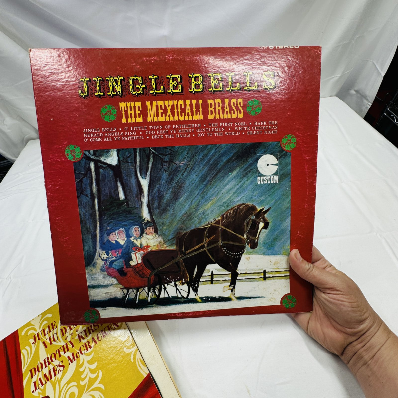 Lot 276: Vintage Christmas Music Vinyl Record Album Lot - 9 LPs Including Percy Faith, Boston Pops
