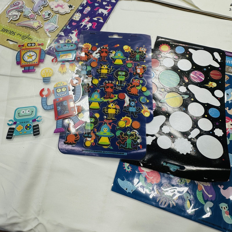 Lot 283: Large Lot of Assorted Sticker Sheets & Books - Various Themes & Brands
