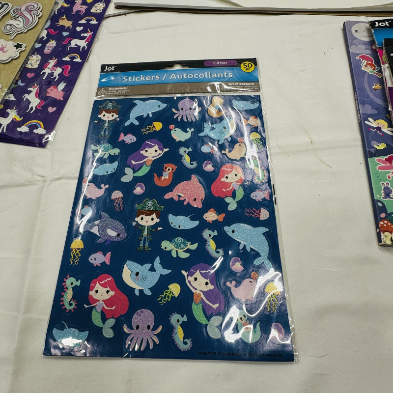 Lot 283: Large Lot of Assorted Sticker Sheets & Books - Various Themes & Brands