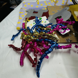 Lot 284: Scrapbook Supplies Lot - Gift Bags, Tissue Paper, Ribbons, "Love and Laughter" Kit