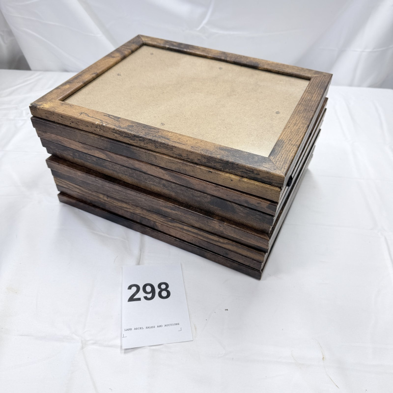 Lot 298: Stack of 8 Wooden Frames 8.5x11