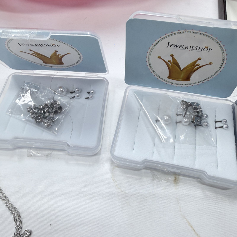 Lot 299: Jewelry Lot - Assorted Costume Jewelry, Earring Backs, and Findings